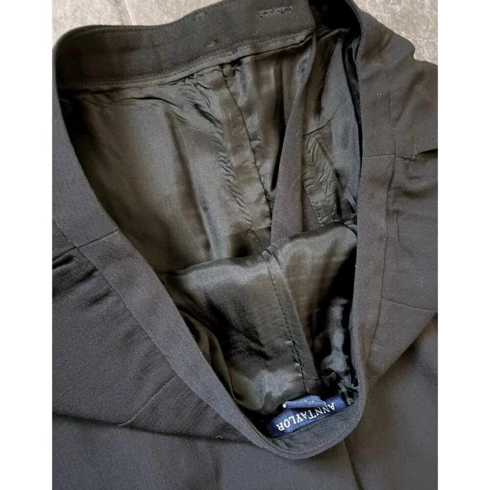 Vintage Minimalist 90s High Rise Wool Blend Side Zip Trousers Black Women’s 4 - Picture 6 of 7